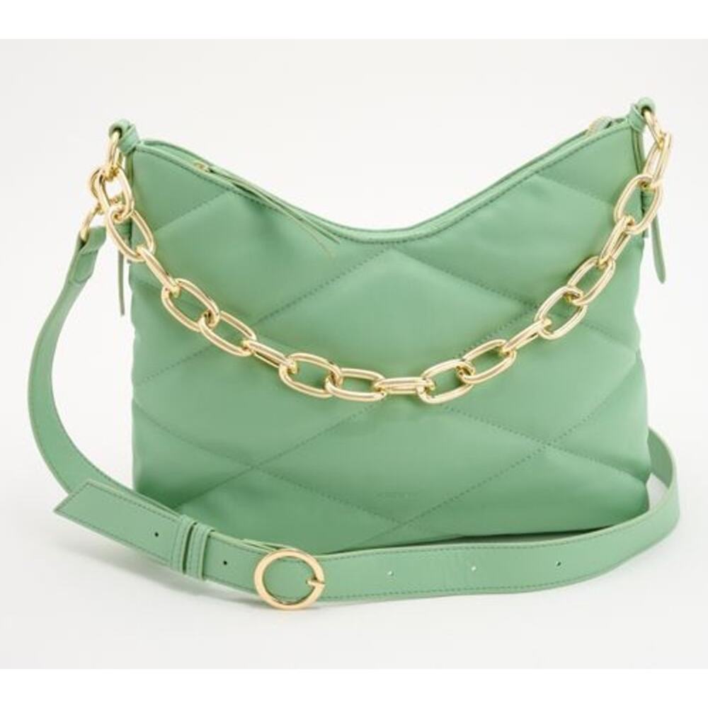 House of Want Convertible RFID Hobo Bag Green Fig